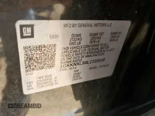 2020 GMC Acadia Denali with VIN 1GKKNXLS6LZ222918, listed as a Copart auction lot 53635895 with 42,990 mi miles and Salvage title. Bid and sale history available at DreamBid. Image 13.