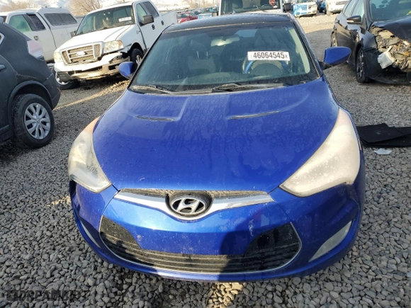 2012 Hyundai Veloster w/Gray Int with VIN KMHTC6AD0CU070440, listed as a Copart auction lot 46064545 with 219,449 mi miles and Salvage Title. Bid and sale history available at carsss.com. Image 5.