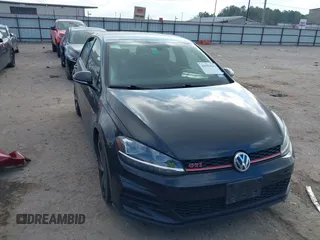 2021 Volkswagen Golf GTI S with VIN 3VW5T7AU6MM010040, listed as a IAAI auction lot 41503615 with 68,025 mi miles. Bid and sale history available at carsss.com. Image 1.