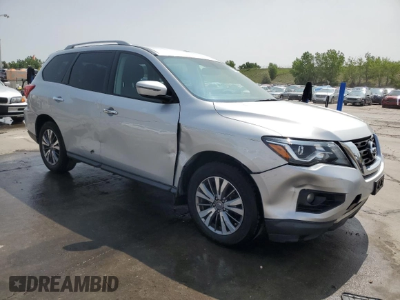 2018 Nissan Pathfinder Platinum with VIN 5N1DR2MM5JC665603, listed as a Copart auction lot 58505055 with 157,836 mi miles and Salvage title. Bid and sale history available at DreamBid. Image 4.
