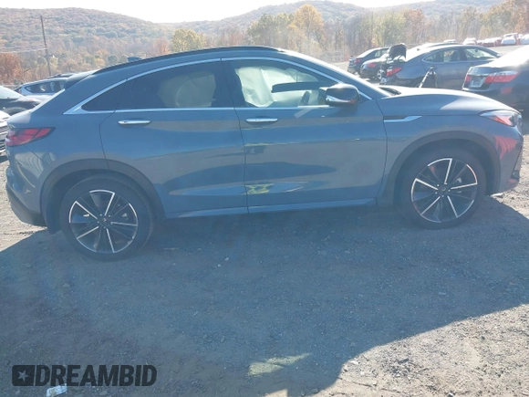 2023 Infiniti QX55 Essential with VIN 3PCAJ5KR6PF115918, listed as a IAAI auction lot 40584505 with 8,229 mi miles and . Bid and sale history available at DreamBid. Image 13.