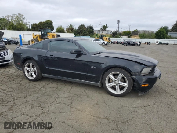 2010 Ford Mustang GT with VIN 1ZVBP8CH2A5134160, listed as a Copart auction lot 53097735 with 131,516 mi miles and Salvage title. Bid and sale history available at DreamBid. Image 4.