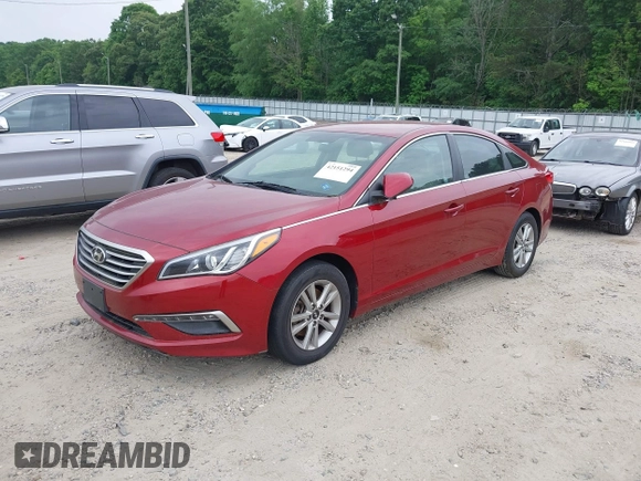 2015 Hyundai Sonata 2.4L SE with VIN 5NPE24AF7FH123641, listed as a IAAI auction lot 42151294 with 98,790 mi miles. Bid and sale history available at carsss.com. Image 2.