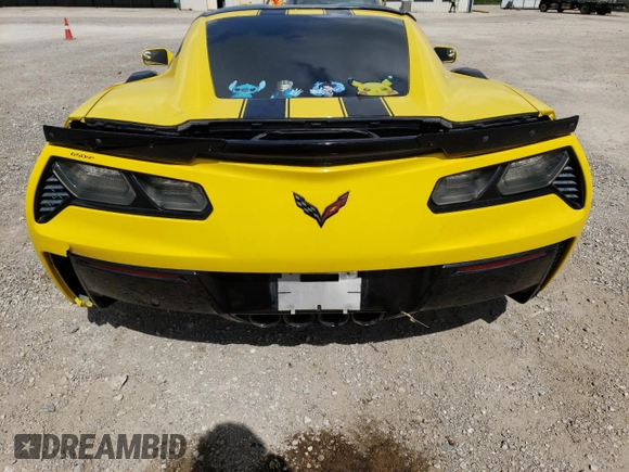 2018 Chevrolet Corvette Z06 1LZ with VIN 1G1YP2D62J5600301, listed as a Copart auction lot 64827244 with 41,767 mi miles and Salvage Title. Bid and sale history available at carsss.com. Image 6.