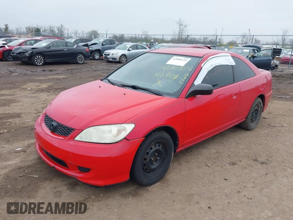 2005 Honda Civic Cpe LX with VIN 1HGEM22595L022293, listed as a IAAI auction lot 42008332 with 1 mi miles. Bid and sale history available at carsss.com. Image 17.