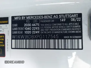 2023 Mercedes-Benz C 300 with VIN W1KWJ8DBXPG117545, listed as a IAAI auction lot 41134596 with 16,665 mi miles and . Bid and sale history available at DreamBid. Image 9.