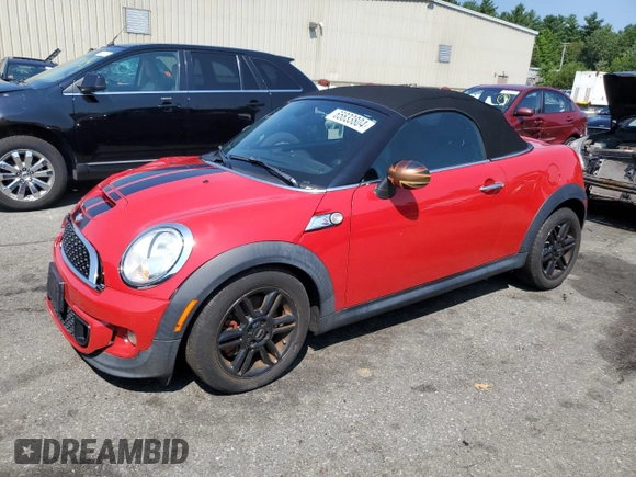 2013 MINI Roadster S z VIN WMWSY3C58DT594039, wystawiony jako Copart lot #65833804 z przebiegiem Nie podano mil oraz Szkody całkowita. Historia ofert i sprzedaży dostępna na DreamBid. Obrazek 1.