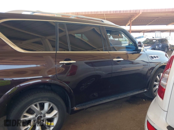 2012 Infiniti QX56 7-passenger with VIN JN8AZ2NE8C9020897, listed as a IAAI auction lot 42453571 with 173,145 mi miles and . Bid and sale history available at DreamBid. Image 13.