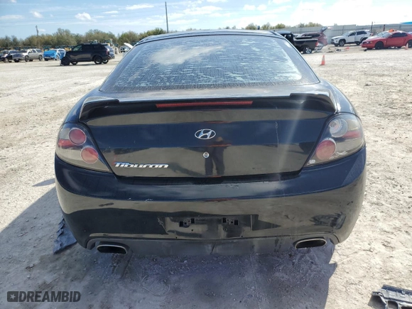 2008 Hyundai Tiburon GS with VIN KMHHM66D08U291605, listed as a Copart auction lot 46589265 with NaN miles and Salvage Title. Bid and sale history available at carsss.com. Image 6.