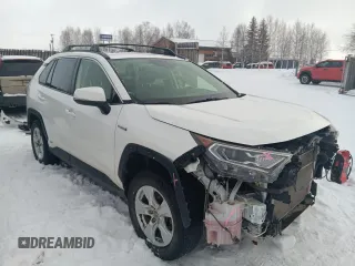2019 Toyota RAV4 Hybrid XLE with VIN JTMRWRFV8KD004029, listed as a Copart auction lot 48261625 with 0 mi miles and Salvage Title. Bid and sale history available at carsss.com. Image 4.