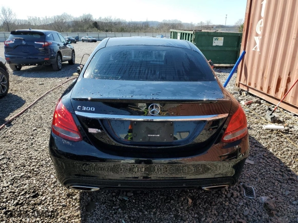 2017 Mercedes-Benz C-Class C 300 with VIN 55SWF4JB4HU226943, listed as a Copart auction lot 43638574 with 57,467 mi miles and Salvage Title. Bid and sale history available at carsss.com. Image 6.