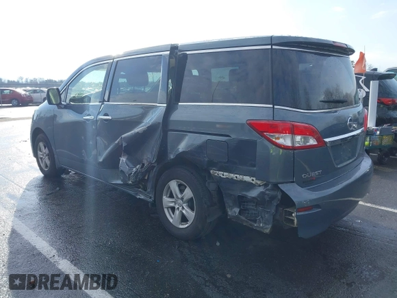 2013 Nissan Quest LE with VIN JN8AE2KP2D9066986, listed as a IAAI auction lot 41022861 with 122,869 mi miles. Bid and sale history available at carsss.com. Image 3.