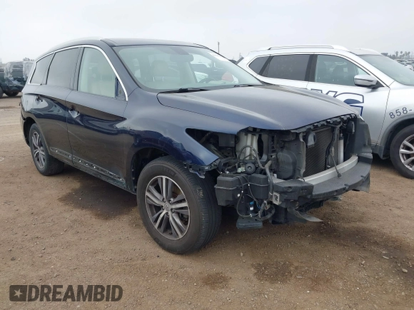 2017 Infiniti QX60 with VIN 5N1DL0MN3HC528880, listed as a IAAI auction lot 41865871 with 183,430 mi miles. Bid and sale history available at carsss.com. Image 1.
