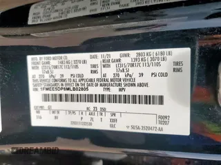 2021 Ford Bronco с VIN 1FMEE5DP8MLB02805, выставлен на аукционе Copart как лот 65928745 с пробегом 52 200 миль миль и Списание • Salvage title. История ставок и продаж доступна на DreamBid. Изображение 13.