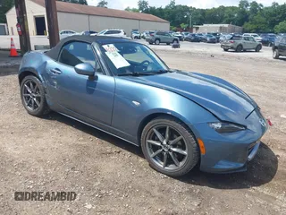 2017 Mazda MX-5 Miata Grand Touring with VIN JM1NDAD76H0123546, listed as a IAAI auction lot 42730223 with 120,335 mi miles and . Bid and sale history available at DreamBid. Image 1.
