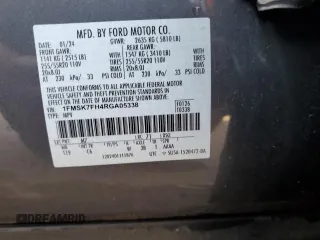 2024 Ford Explorer Limited with VIN 1FMSK7FH4RGA05338, listed as a Copart auction lot 46061075 with 22,197 mi miles and Clean Title. Bid and sale history available at carsss.com. Image 13.