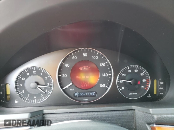 2005 Mercedes-Benz E 500 z VIN WDBUF83J85X177556, wystawiony jako Copart lot #60916214 z przebiegiem 185 915 mil mil oraz Szkoda całkowita • Salvage title. Historia ofert i sprzedaży dostępna na DreamBid. Obrazek 9.