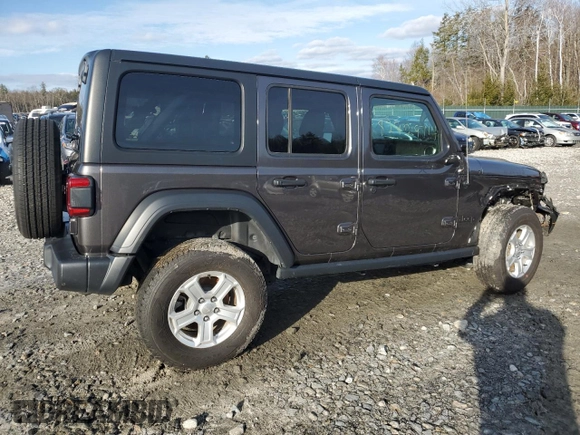 2020 Jeep Wrangler Unlimited Sport with VIN 1C4HJXDM7LW277445, listed as a Copart auction lot 82929714 with 27,570 mi miles and Salvage title. Bid and sale history available at DreamBid. Image 3.