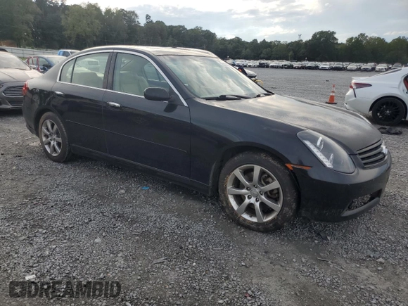 2005 Infiniti G35 with VIN JNKCV51E75M202077, listed as a Copart auction lot 73027434 with 297,743 mi miles and Salvage Title. Bid and sale history available at DreamBid. Image 4.