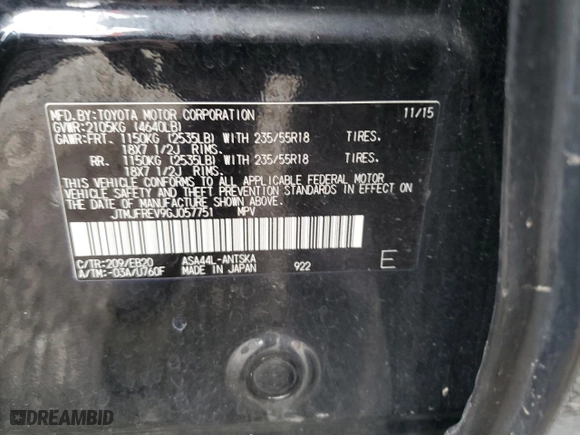 2016 Toyota RAV4 SE with VIN JTMJFREV9GJ057751, listed as a Copart auction lot 51967475 with 0 mi miles and Salvage Title. Bid and sale history available at carsss.com. Image 15.