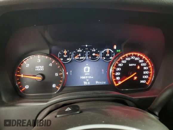 2015 GMC Yukon Denali with VIN 1GKS2CKJ1FR564002, listed as a Copart auction lot 45494045 with 108,310 mi miles and Salvage Title. Bid and sale history available at carsss.com. Image 9.