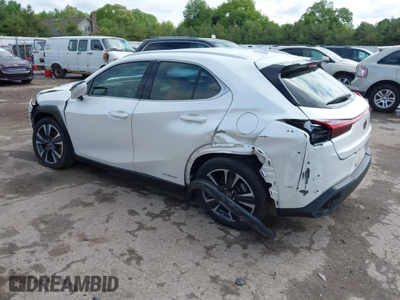 2021 Lexus UX 250h with VIN JTHX9JBH5M2051466, listed as a IAAI auction lot 42318286 with 40,109 mi miles and . Bid and sale history available at DreamBid. Image 3.