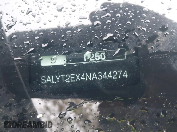 2022 Land Rover Range Rover Velar R-Dynamic S with VIN SALYT2EX4NA344274, listed as a IAAI auction lot 42173732 with 47,125 mi miles and . Bid and sale history available at DreamBid. Image 17.