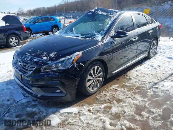 2017 Hyundai Sonata Sport with VIN 5NPE34AF8HH583245, listed as a IAAI auction lot 41841335 with 90,153 mi miles. Bid and sale history available at carsss.com. Image 17.