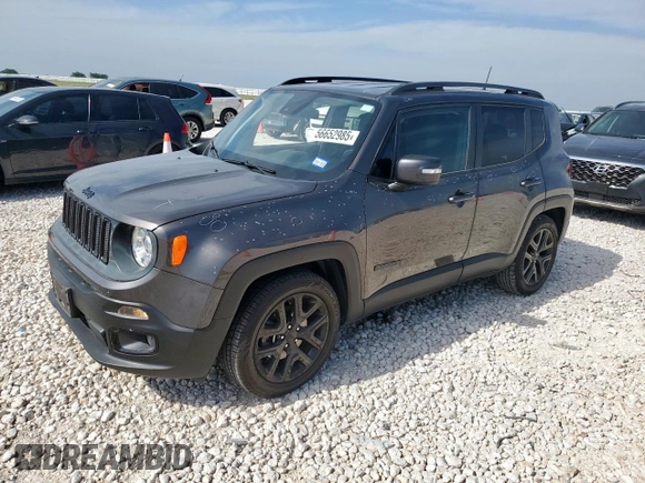 2018 Jeep Renegade Latitude with VIN ZACCJABB7JPG74043, listed as a Copart auction lot 56652985 with 24,941 mi miles and Clean title. Bid and sale history available at DreamBid. Image 1.