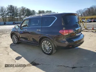 2016 Infiniti QX80 with VIN JN8AZ2NCXG9401316, listed as a Copart auction lot 45355605 with 119,867 mi miles and Salvage Title. Bid and sale history available at DreamBid. Image 2.