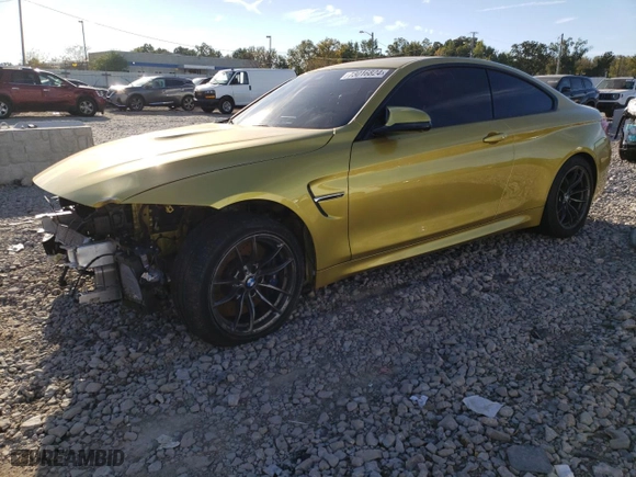 2019 BMW M4 with VIN WBS4Y9C51KAG67433, listed as a Copart auction lot 73016824 with 18,638 mi miles and Non Repairable. Bid and sale history available at carsss.com. Image 1.