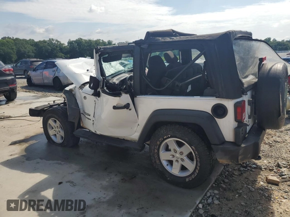 2018 Jeep Wrangler Sport S with VIN 1C4GJWAG3JL923728, listed as a Copart auction lot 62658595 with Not provided miles and Non repairable. Bid and sale history available at DreamBid. Image 2.