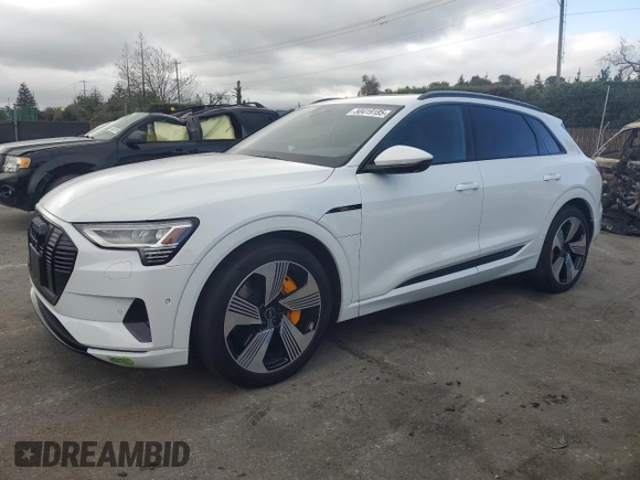2023 Audi e-tron Premium Plus with VIN WA1LAAGE9PB025201, listed as a Copart auction lot 50419185 with 20,102 mi miles and Salvage title. Bid and sale history available at DreamBid. Image 1.