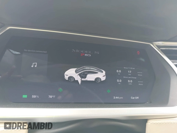 2013 Tesla Model S Performance with VIN 5YJSA1DP9DFP04076, listed as a IAAI auction lot 42185465 with 179,640 mi miles and . Bid and sale history available at DreamBid. Image 7.