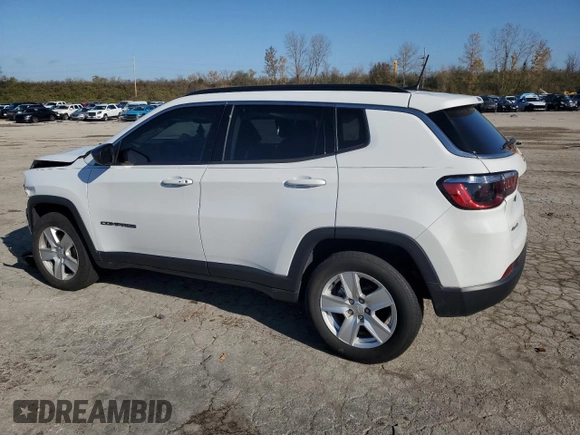 2022 Jeep Compass Latitude with VIN 3C4NJDBB8NT155351, listed as a Copart auction lot 80294454 with Not Provided miles and Salvage Title. Bid and sale history available at DreamBid. Image 2.