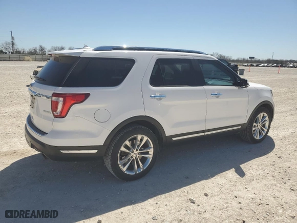 2018 Ford Explorer Limited with VIN 1FM5K7FH8JGC07438, listed as a Copart auction lot 48600075 with 77,580 mi miles and Salvage Title. Bid and sale history available at carsss.com. Image 3.
