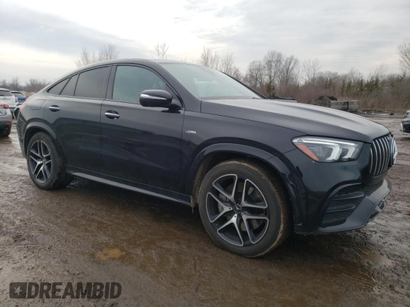 2023 Mercedes-Benz GLE 53 AMG with VIN 4JGFD6BB8PA858560, listed as a Copart auction lot 44594625 with 11,851 mi miles and Salvage title. Bid and sale history available at DreamBid. Image 4.