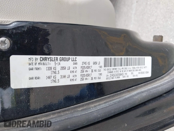 2014 Dodge Grand Caravan SXT z VIN 2C4RDGCGXER388459, wystawiony jako IAAI lot #42350937 z przebiegiem 149 276 mil mil oraz . Historia ofert i sprzedaży dostępna na DreamBid. Obrazek 9.