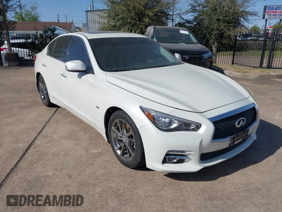 2017 Infiniti Q50 Signature Edition with VIN JN1EV7AP3HM738779, listed as a IAAI auction lot 41870416 with 129,694 mi miles and . Bid and sale history available at DreamBid. Image 1.