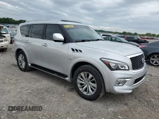2016 Infiniti QX80 with VIN JN8AZ2NF5G9613664, listed as a Copart auction lot 56059585 with 152,309 mi miles and Salvage title. Bid and sale history available at DreamBid. Image 4.