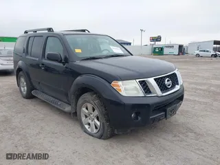 2012 Nissan Pathfinder LE with VIN 5N1AR1NN4CC616819, listed as a IAAI auction lot 41629253 with 146,648 mi miles. Bid and sale history available at carsss.com. Image 1.