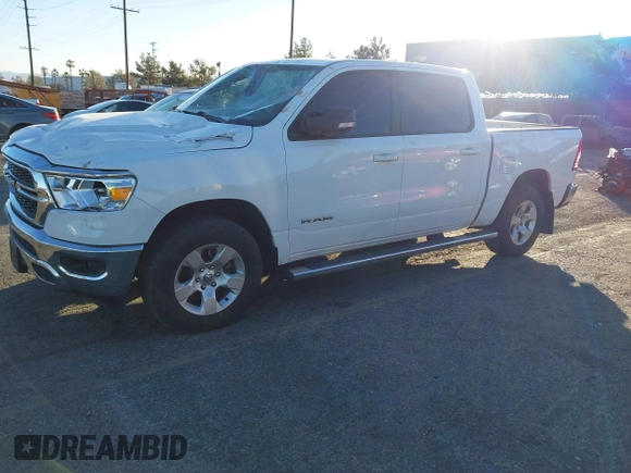 2022 Ram 1500 Big Horn with VIN 1C6RREFM6NN431903, listed as a IAAI auction lot 41377794 with 48,477 mi miles and . Bid and sale history available at DreamBid. Image 2.