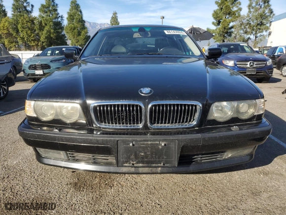 2001 BMW 7 Series 740iA with VIN WBAGG83461DN88498, listed as a Copart auction lot 86143924 with 0 mi miles and Clean Title. Bid and sale history available at carsss.com. Image 5.