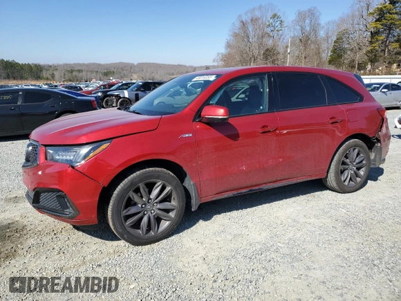 2019 Acura MDX Technology with VIN 5J8YD4H02KL004329, listed as a Copart auction lot 46616055 with 58,772 mi miles and Salvage title. Bid and sale history available at DreamBid. Image 1.