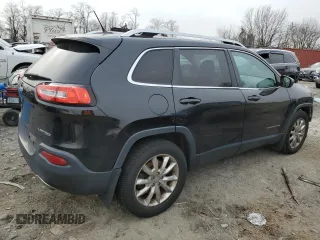 2014 Jeep Cherokee Limited with VIN 1C4PJMDS0EW169860, listed as a Copart auction lot 86389624 with 185,121 mi miles and Salvage Title. Bid and sale history available at carsss.com. Image 3.