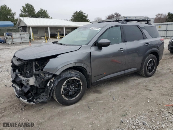 2023 Nissan Pathfinder Rock Creek with VIN 5N1DR3BD2PC216963, listed as a Copart auction lot 44550955 with 38958 miles and Salvage Title. Bid and sale history available at carsss.com. Image 1.