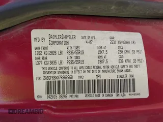 2007 Chrysler Pacifica Touring с VIN 2A8GF68XX7R362668, выставлен на аукционе IAAI как лот 42202273 с пробегом 137 278 миль миль и . История ставок и продаж доступна на DreamBid. Изображение 9.