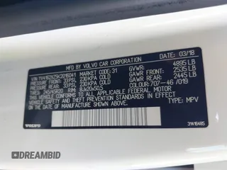 2019 Volvo XC40 Momentum с VIN YV4162XZ5K2016041, выставлен на аукционе IAAI как лот 42565362 с пробегом 112 329 миль миль и . История ставок и продаж доступна на DreamBid. Изображение 9.