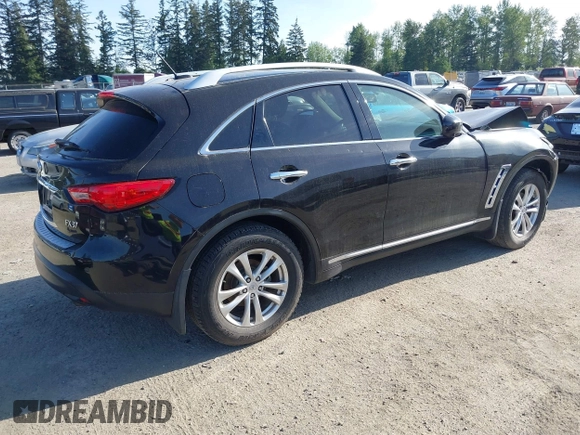 2013 Infiniti FX with VIN JN8CS1MW1DM171158, listed as a IAAI auction lot 42234300 with 142,710 mi miles and . Bid and sale history available at DreamBid. Image 4.