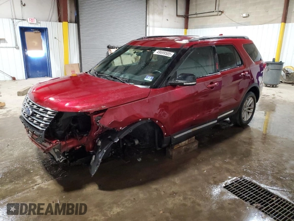 2017 Ford Explorer XLT with VIN 1FM5K7DHXHGD75949, listed as a Copart auction lot 49699585 with 60,703 mi miles and Salvage Title. Bid and sale history available at carsss.com. Image 1.